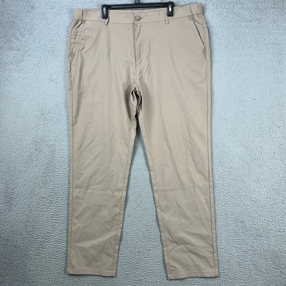 Jack Archer Mens Chino Pants 40X32 Oak Khaki Flat Front Straight Leg Comfort